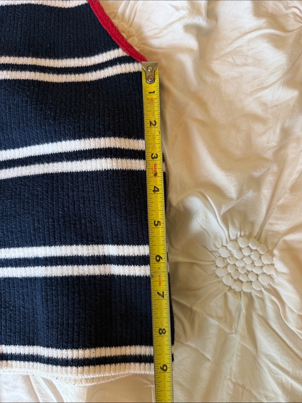 Hollister Navy Blue & White Striped Knit Halter Tank with Red Trim. SMALL. EUC - Picture 6 of 10